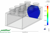 Moldflow, Mold Filling Pattern Simulation Animation Mpi 3D Fill